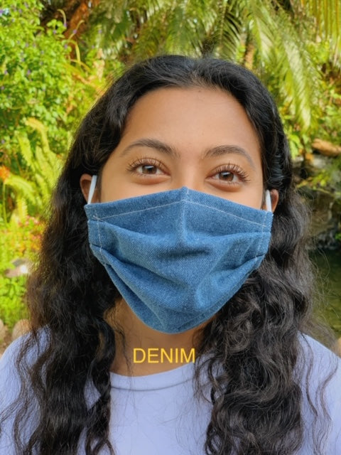 Face Mask Double Lined, Reusable, Washable, Comfortable, Foldable in Patterned Fabric