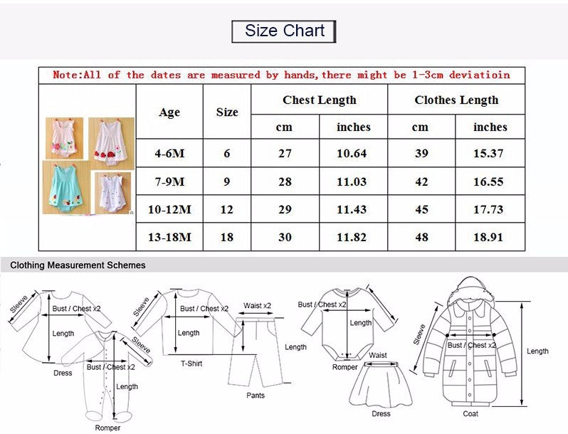 Baby Girl Rompers Infant Jumpsuits 100% Cotton Colorful Cartoon Princess Skirt for Toddler Girls 6 to 18 months