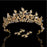 Luxury Pink Gold Pearl Bridal Crowns Tiara Bride Queen Crown Wedding Hair Accessories