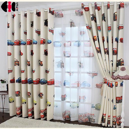 Boys Cars Curtains and Tulle Blackout Drapery
