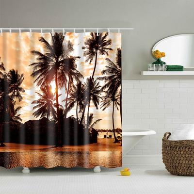 Beach Conch Starfish Shell Polyester Shower Curtains