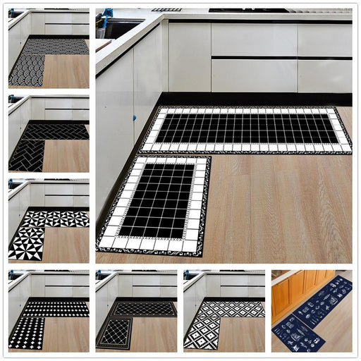 Anti-Slip Door Mat Modern Geometric  for Kitchens