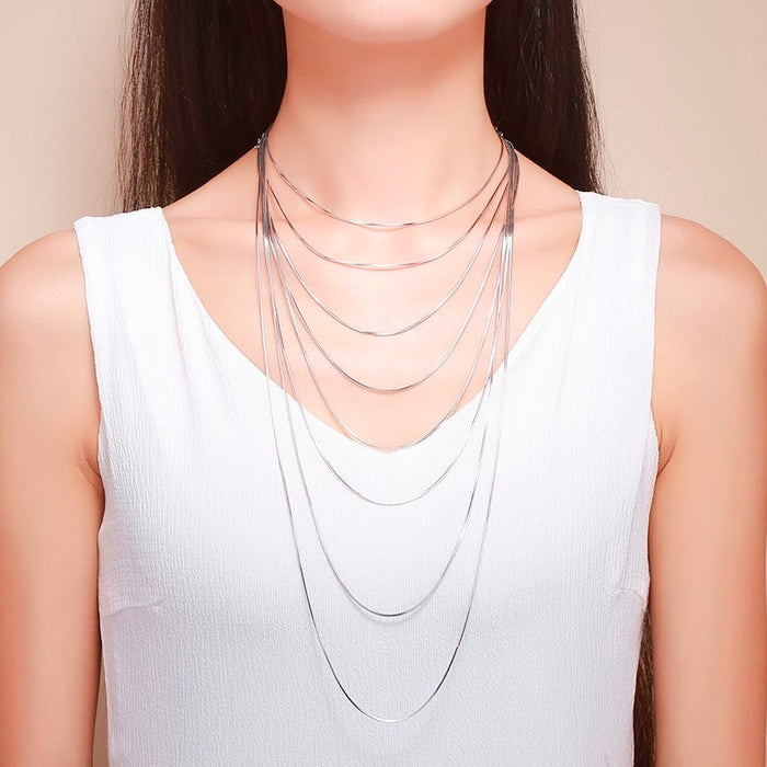 Sterling Silver 925 Necklace Slim Thin Snake Chains  8 Sizes for Women, Kids, Girls Jewelry 14"-32"