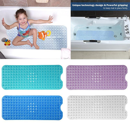 Large Bathtub PVC Bath Mats Non-slip With Suction Cups 16"X 40" With Suction Cups