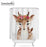 Animal Shower Curtain Polyester Fabric Cartoon Animals Waterproof 72"L