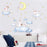 Cartoon White Clouds Rabbit Wall Stickers For Baby/Kid Bedrooms