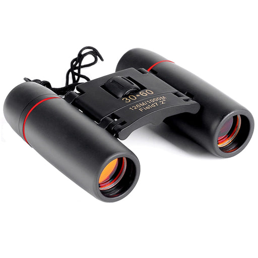 Waterproof Folding Binoculars with Low Light Night Vision 30x60 Zoom for outdoor bird watching, travelling, hunting, camping