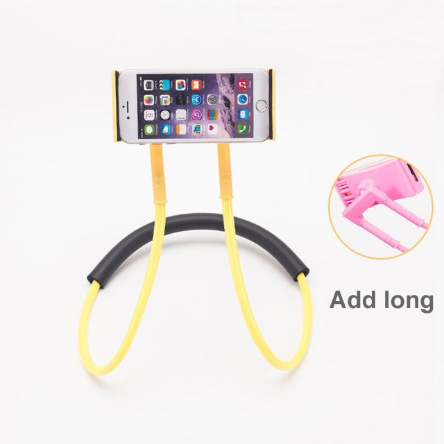 Lazy Universal 360 Degree Rotation Flexible Phone Snake-like Selfie Neck Holder For iPhone Android