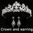 Bridal Wedding Jewelry Set Tiaras Crown with Earrings Headband Wedding Accessories
