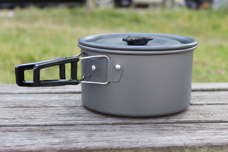 Aluminium Alloy Camping Outdoor Cookware Pot Set for 5 Persons