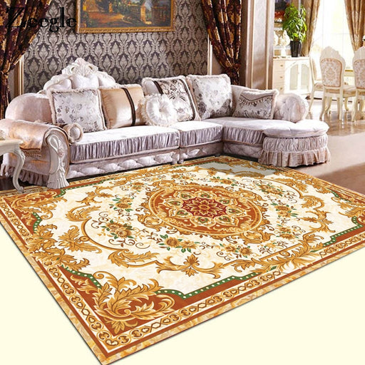 Zeegle European Carpets For  Living Room  Anti-slip Bedroom Carpets Bedside Rugs Office Chair Floor Mats Carpets For Children