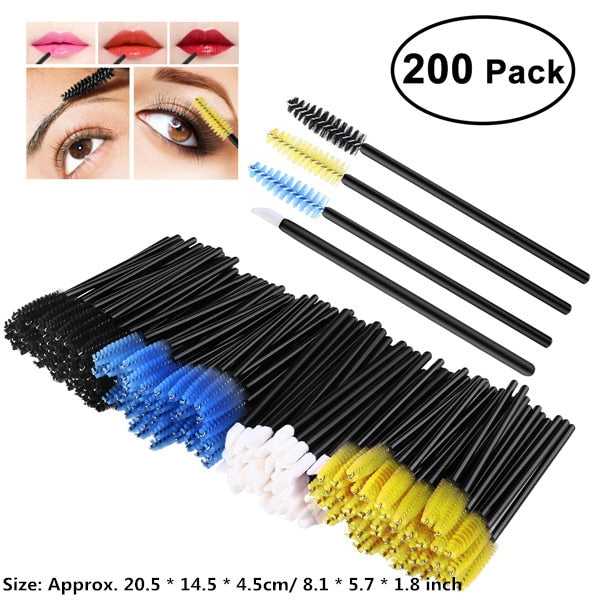 Multicolor Disposable Makeup 1 Pack Eyelash Brush Mascara Wands Tool Applicators Kit