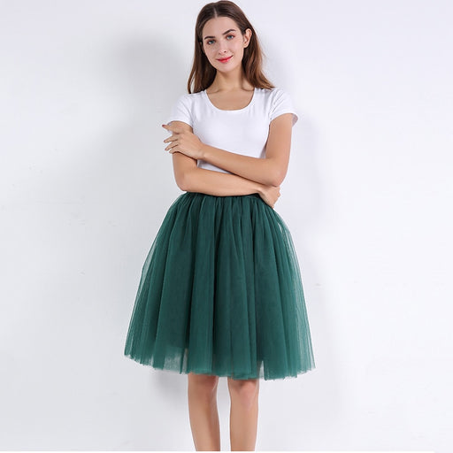 Women"s Princess Pleated Dance Tutu Skirts 5 Layers 26 inches Party Skirts