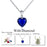 Sterling Silver 925 Emerald Necklace & Sapphire heart Pendant Ruby jewelry for women