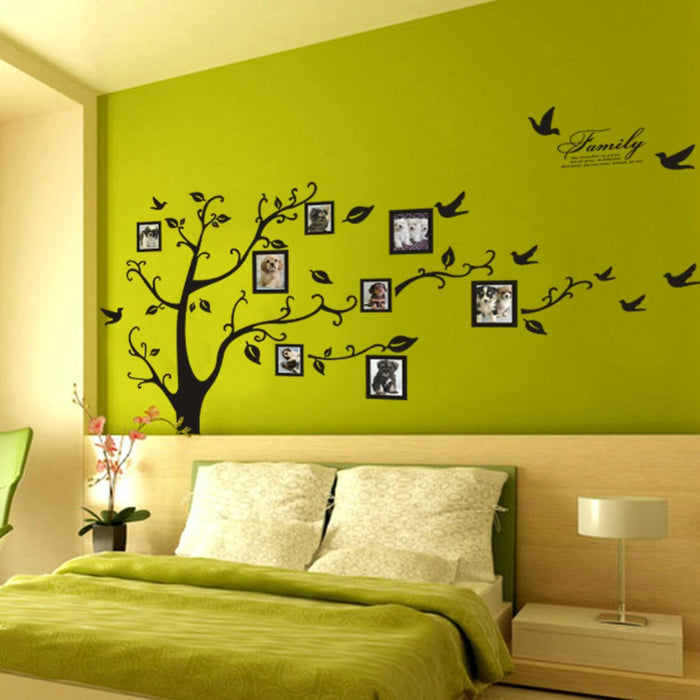 Black 3D DIY Photo Tree PVC Wall Decals/Adhesive Family Wall Stickers Mural Art Home Decor 200*250Cm/79*99in