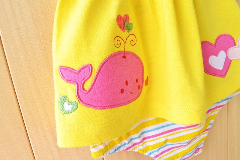 Baby Girl Rompers Infant Jumpsuits 100% Cotton Colorful Cartoon Princess Skirt for Toddler Girls 6 to 18 months