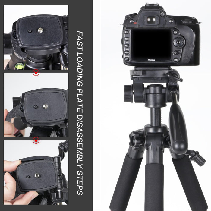 Professional Portable Travel Aluminum Camera Tripod&Pan Head for SLR DSLR Digital Camera Three color ZOMEI Q111