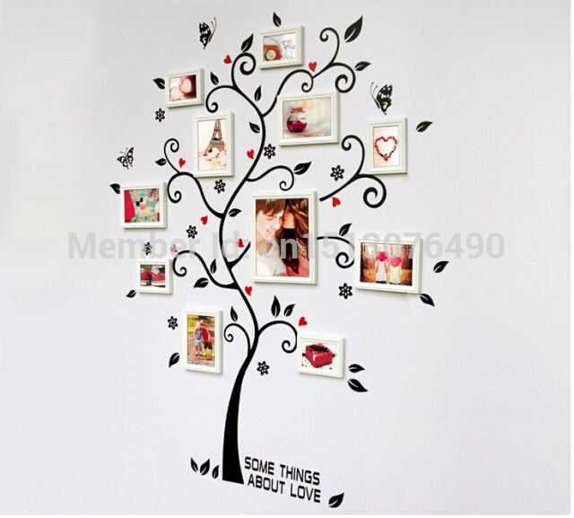DIY 3D Removable PVC Photo Tree Wall Decals/Adhesive Wall Stickers Home Decor