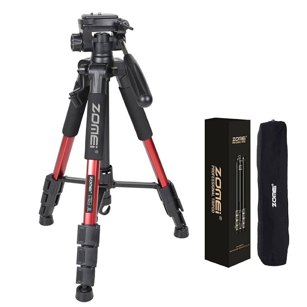 Professional Portable Travel Aluminum Camera Tripod&Pan Head for SLR DSLR Digital Camera Three color ZOMEI Q111