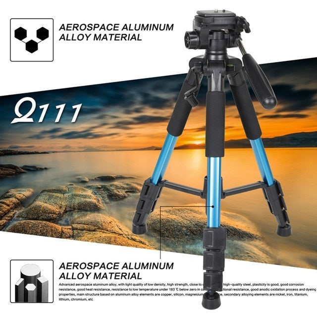 Professional Portable Travel Aluminum Camera Tripod&Pan Head for SLR DSLR Digital Camera Three color ZOMEI Q111