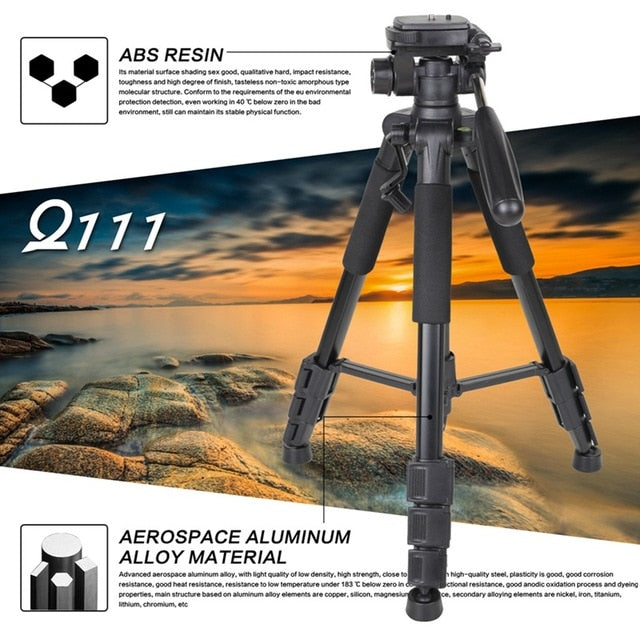 Professional Portable Travel Aluminum Camera Tripod&Pan Head for SLR DSLR Digital Camera Three color ZOMEI Q111