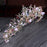 Luxury Pink Gold Pearl Bridal Crowns Tiara Bride Queen Crown Wedding Hair Accessories