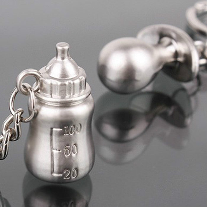 Bottle Pacifier Nipple Keychain Birthday Baby Shower Favor Baptism Party Souvenir Gift for Guest Wedding Decoration 12pair=24pc