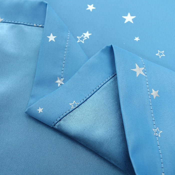 Star Pattern Modern Window Curtain for Living Room Bedroom Thick Night Curtains Drapery