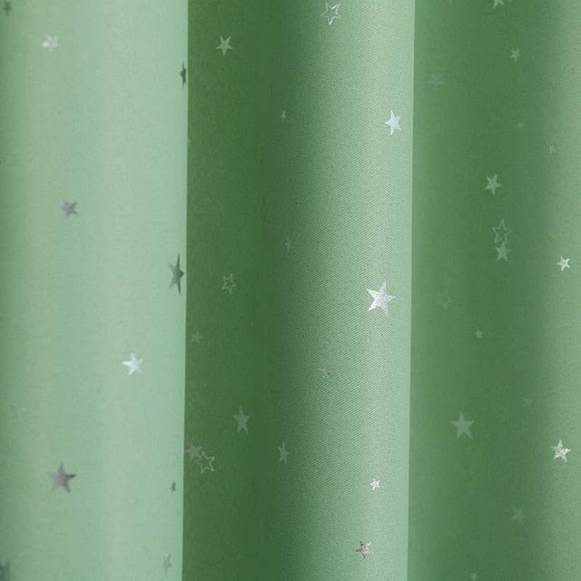 Star Pattern Modern Window Curtain for Living Room Bedroom Thick Night Curtains Drapery