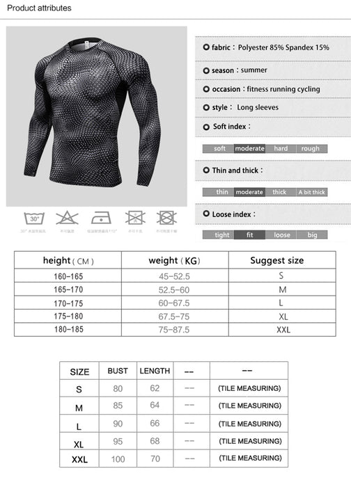 New Long Sleeve Sport Shirt Men Quick Dry Running T-shirts for Gym Fitness Crossfit Soccer Jersey