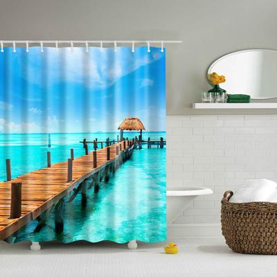 Beach Conch Starfish Shell Polyester Shower Curtains