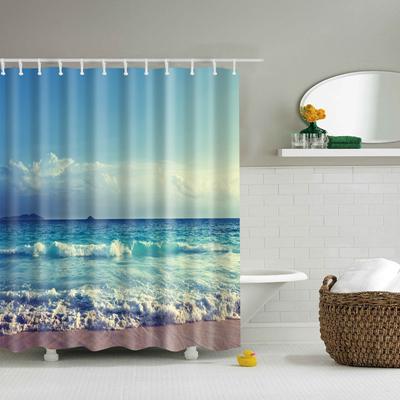 Beach Conch Starfish Shell Polyester Shower Curtains