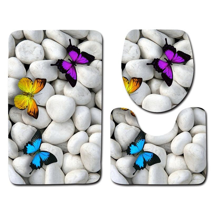 Bathroom Rugs Beach Pattern Anti Slip Soft Foam