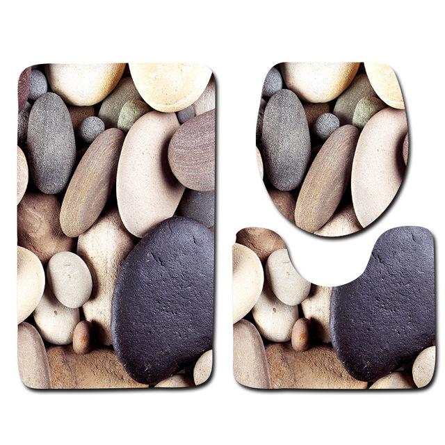 Bathroom Rugs Beach Pattern Anti Slip Soft Foam