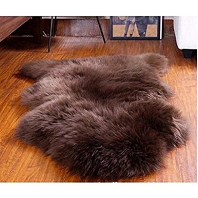 Wool Area Rugs 2*3 feet Brown Zealand & Australian 100 % Real Wool