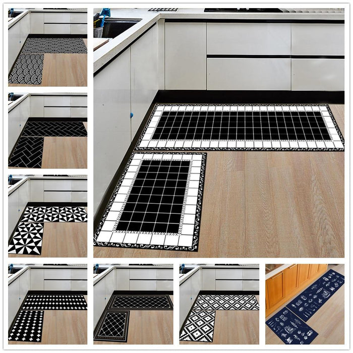 Anti-Slip Door Mat Modern Geometric  for Kitchens