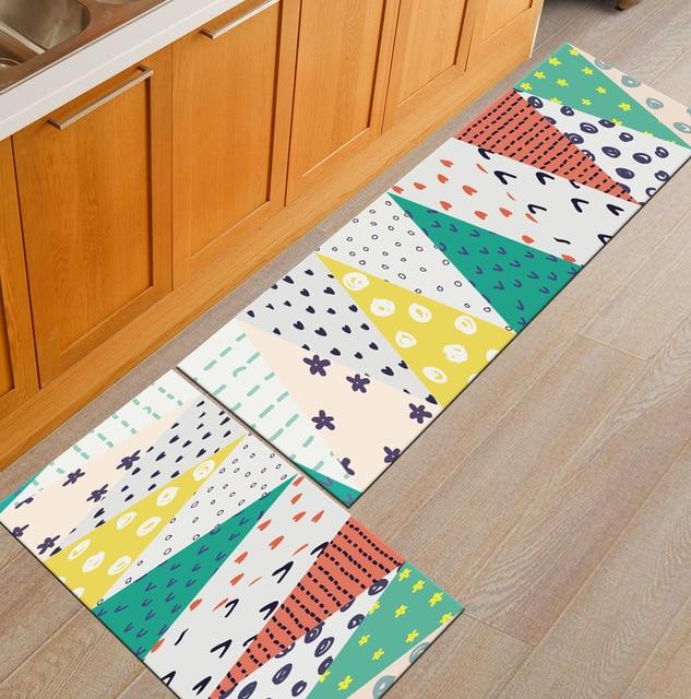 Anti-Slip Door Mat Modern Geometric  for Kitchens