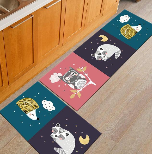 Anti-Slip Door Mat Modern Geometric  for Kitchens