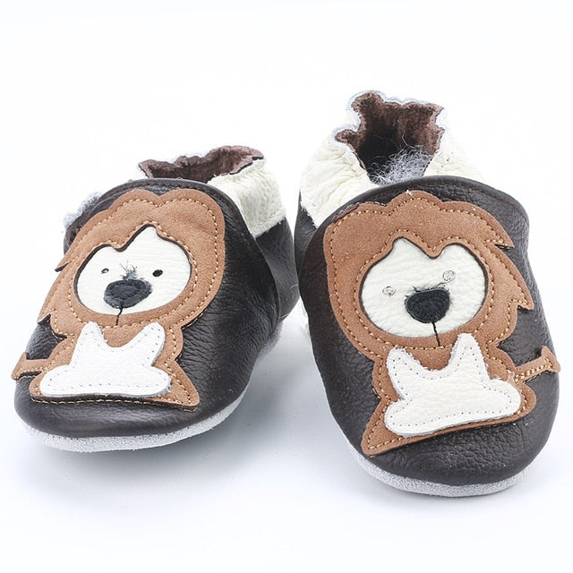 Skid-Proof Baby Shoes Soft Genuine Leather Baby Boys Girls Infant Shoes Slippers 0-6 6-12 12-18 18-24 First Walkers