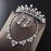 Noble Crystal Bridal Jewelry Sets Silver Fashion Wedding Jewelry Tiara Necklace Earrings for Brides Bridesmaids