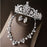 Noble Crystal Bridal Jewelry Sets Silver Fashion Wedding Jewelry Tiara Necklace Earrings for Brides Bridesmaids