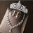 Noble Crystal Bridal Jewelry Sets Silver Fashion Wedding Jewelry Tiara Necklace Earrings for Brides Bridesmaids