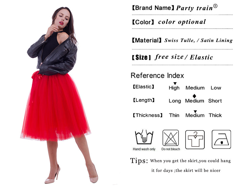 Women"s Princess Pleated Dance Tutu Skirts 5 Layers 26 inches Party Skirts