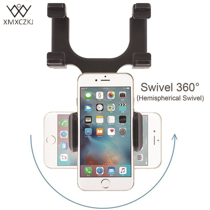 Car Phone Holder mounts on Car Rearview Mirror 360 Degrees For iPhone Samsung GPS Smartphone Stand Universal