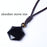 Black Six Awn Star Pendant Necklace Obsidian Jade Star Jewelry