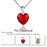 Sterling Silver 925 Emerald Necklace & Sapphire heart Pendant Ruby jewelry for women