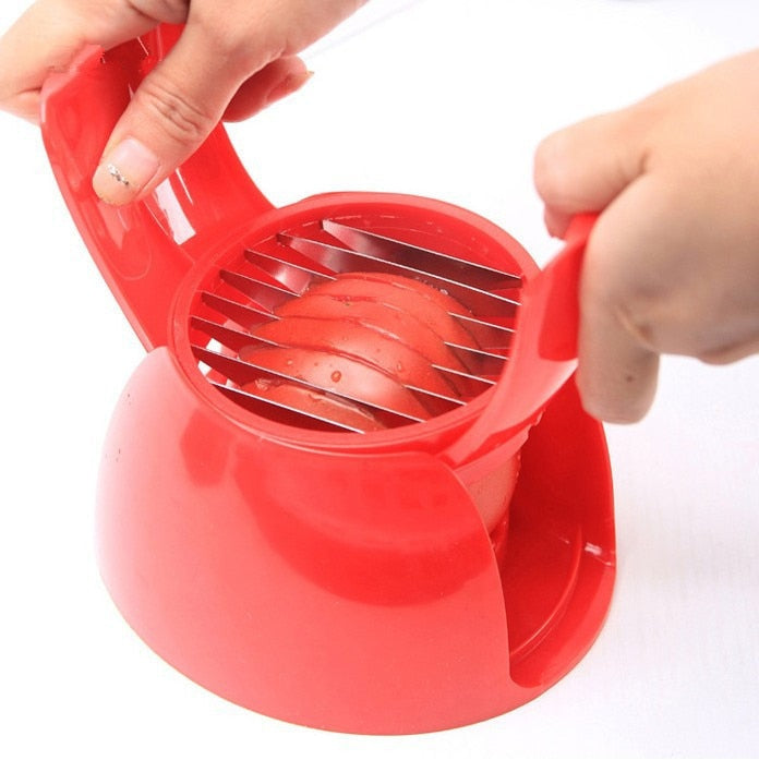 Tomato Slicer Kitchen Gadgets Fruit Vegetable Cutter Holder Slicer 1PC