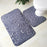Bath Mats 3D Stone Memory Foam 2pcs Set Anti-Slip Floor Mats Bathroom Toilet Rugs