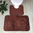 Bath Mats 3D Stone Memory Foam 2pcs Set Anti-Slip Floor Mats Bathroom Toilet Rugs