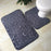 Bath Mats 3D Stone Memory Foam 2pcs Set Anti-Slip Floor Mats Bathroom Toilet Rugs